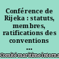 Conférence de Rijeka : statuts, membres, ratifications des conventions maritimes, conventions maritimes de 1957, ..