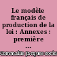 Le modèle français de production de la loi : Annexes : première contribution à une recherche sur la régulation politique de la famille