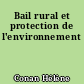 Bail rural et protection de l'environnement