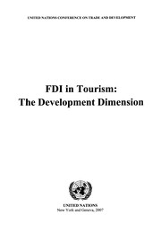 FDI in tourism : the development dimension