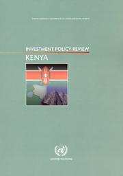 Investment policy review : Kenya