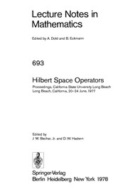 Hilbert space operators : proceedings, California State University Long Beach, Long Beach, California, 20-24 June 1977