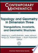 Topology and geometry in dimension three : triangulations, invariants, and geometric structures