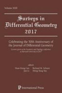 Celebrating the 50th anniversary of the journal of differential geometry : lectures given at the geometry and topology conference at Harvard University in 2017