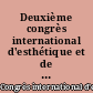 Deuxième congrès international d'esthétique et de science de l'art, Paris, 1937