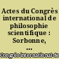 Actes du Congrès international de philosophie scientifique : Sorbonne, Paris, 1935 : VII : Logique