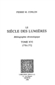 Le Siècle des Lumières : bibliographie chronologique : 16 : 1770-1772