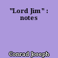 "Lord Jim" : notes