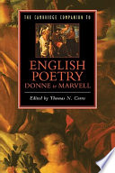 The Cambridge companion to English poetry : donne to Marvell