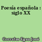 Poesía española : siglo XX