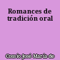 Romances de tradición oral