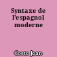 Syntaxe de l'espagnol moderne