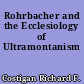 Rohrbacher and the Ecclesiology of Ultramontanism
