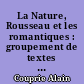 La Nature, Rousseau et les romantiques : groupement de textes : Rousseau, Chateaubriand, Lamartine, Musset, Vigny, Hugo