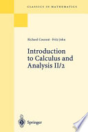 Introduction to calculus and analysis : Volume 2 : 2 (chap 5-8)