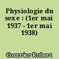 Physiologie du sexe : (1er mai 1937 - 1er mai 1938)