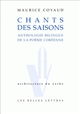 Chants des saisons : anthologie bilingue de la poésie coréenne