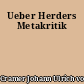 Ueber Herders Metakritik