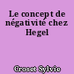 Le concept de négativité chez Hegel