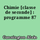 Chimie [classe de seconde] : programme 87