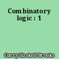 Combinatory logic : 1