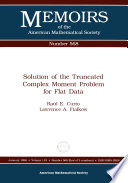 Solution of the truncated complex moment problem for flat data
