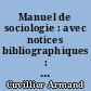 Manuel de sociologie : avec notices bibliographiques : Tome troisième