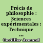 Précis de philosophie : Sciences expérimentales : Technique et économique