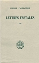 Lettres festales : 1 : I-VI