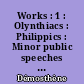 Works : 1 : Olynthiacs : Philippics : Minor public speeches : Speech against Leptines