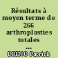 Résultats à moyen terme de 266 arthroplasties totales de hanche par prothèse poro-métal