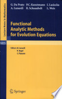 Functional analytic methods for evolution equations