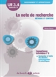 La note de recherche : méthode et contenu : UE 3.4 S6 "Initiation à la démarche de recherche" : Sciences et techniques infirmières : fondements et méthodes