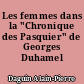 Les femmes dans la "Chronique des Pasquier" de Georges Duhamel