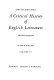 A critical history of english literature in four volumes
