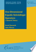 One-dimensional ergodic Schrödinger operators : I : general theory