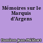 Mémoires sur le Marquis d'Argens