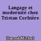 Langage et modernité chez Tristan Corbière