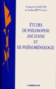 Études de philosophie ancienne et de phénoménologie