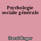 Psychologie sociale générale