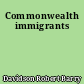 Commonwealth immigrants