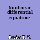 Nonlinear differential equations