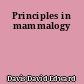 Principles in mammalogy