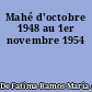Mahé d'octobre 1948 au 1er novembre 1954