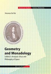Geometry and monadology : Leibniz's "Analysis situs" and philosophy of space