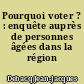 Pourquoi voter ? : enquête auprès de personnes âgées dans la région nantaise