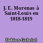 J. E. Morenas à Saint-Louis en 1818-1819