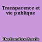 Transparence et vie publique