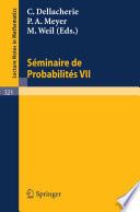 Séminaire de probabilités VII : Université de Strasbourg