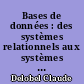 Bases de données : des systèmes relationnels aux systèmes à objets